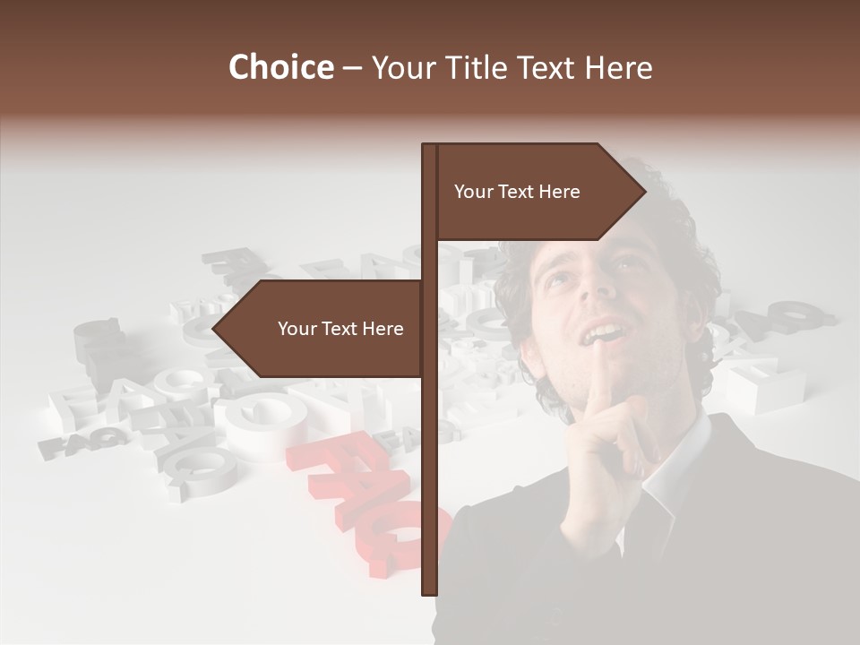 Businessman Support Forum PowerPoint Template