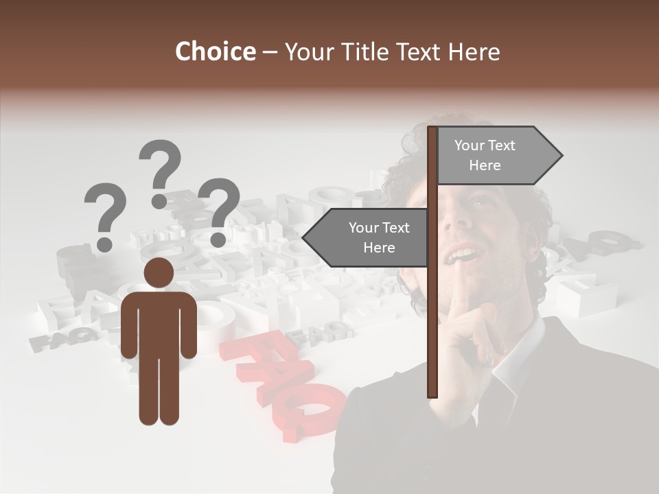 Businessman Support Forum PowerPoint Template
