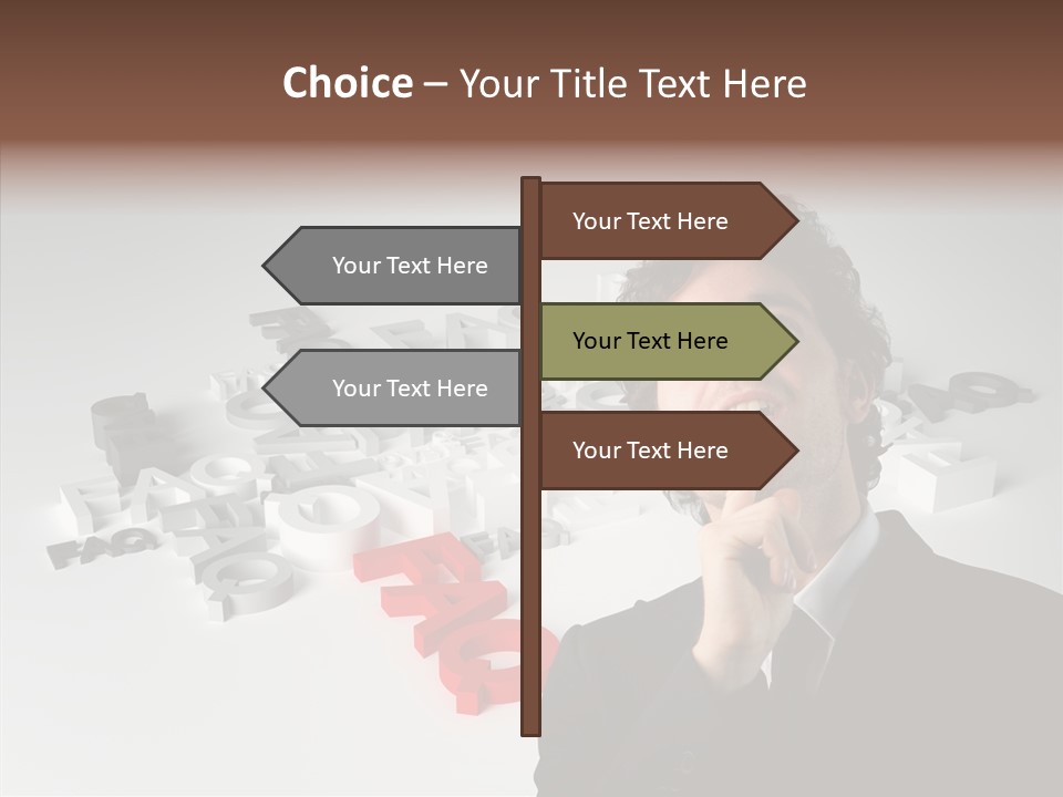 Businessman Support Forum PowerPoint Template