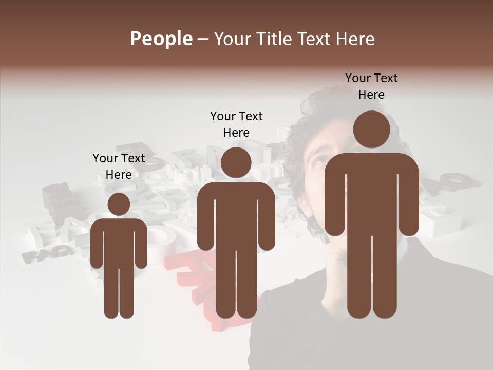 Businessman Support Forum PowerPoint Template