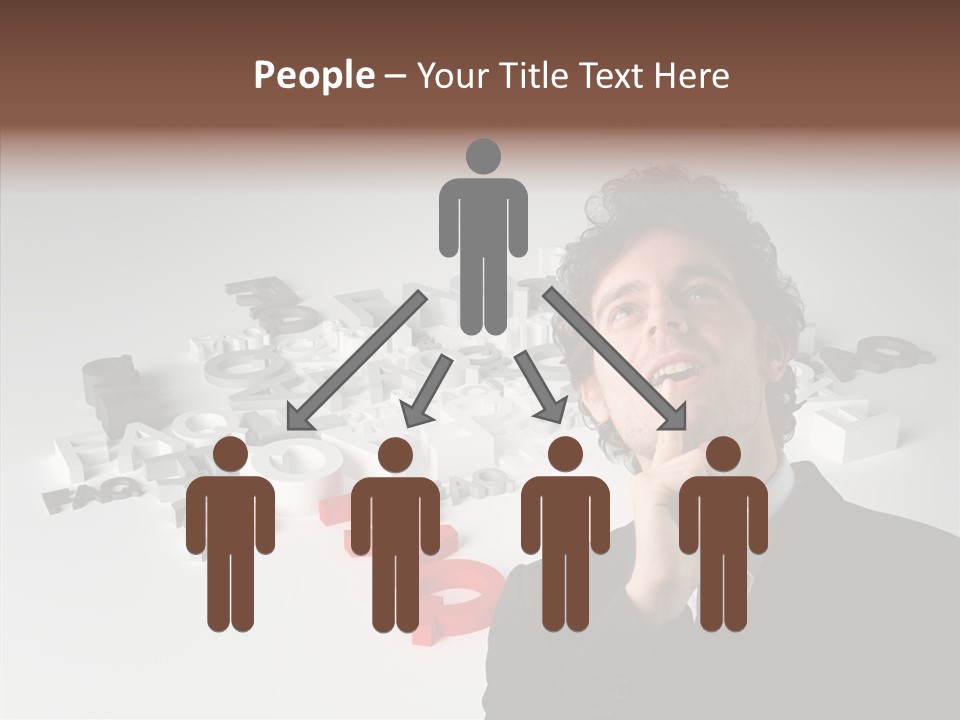 Businessman Support Forum PowerPoint Template