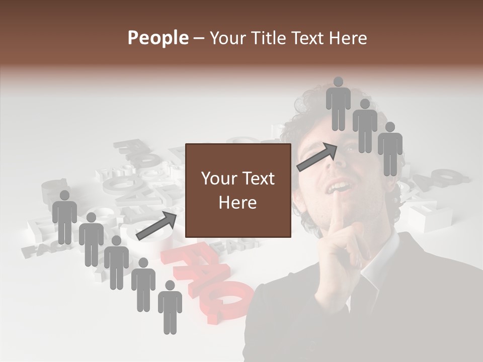 Businessman Support Forum PowerPoint Template