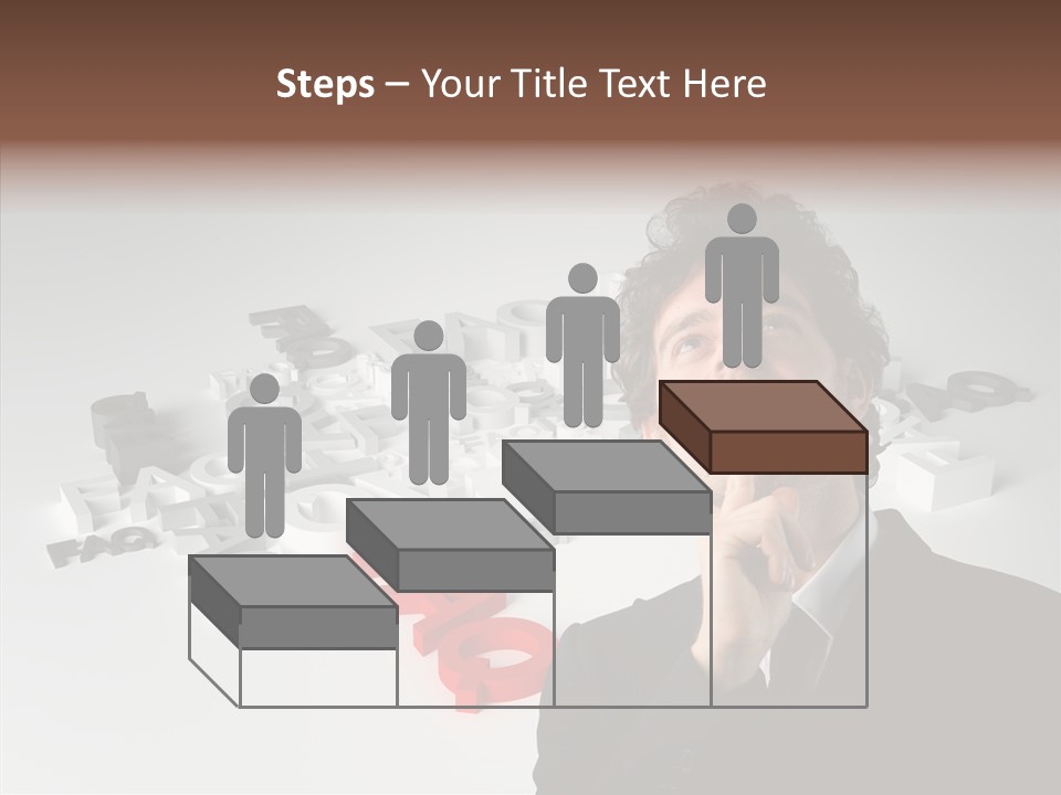 Businessman Support Forum PowerPoint Template