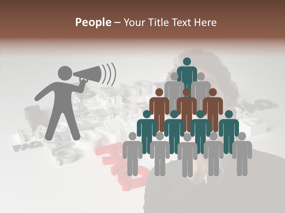 Businessman Support Forum PowerPoint Template