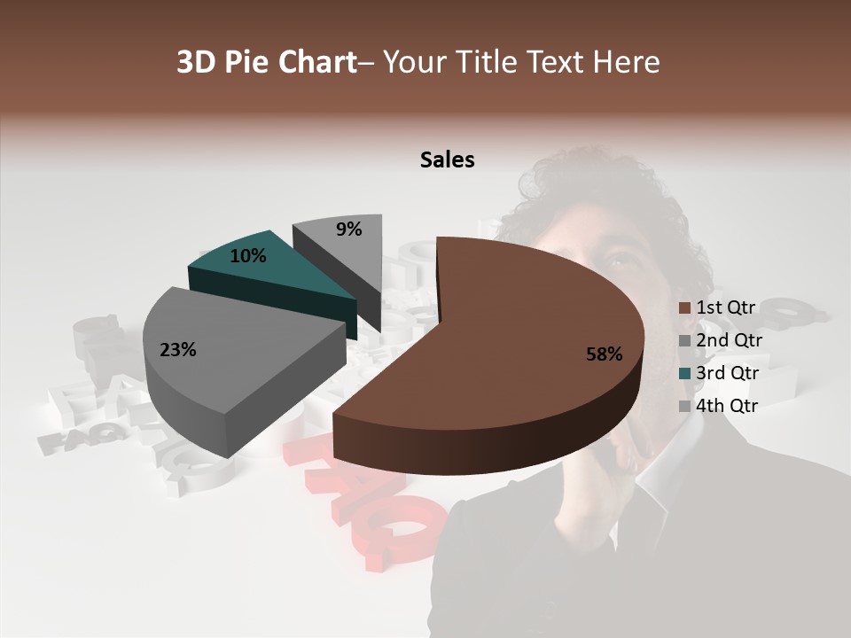 Businessman Support Forum PowerPoint Template