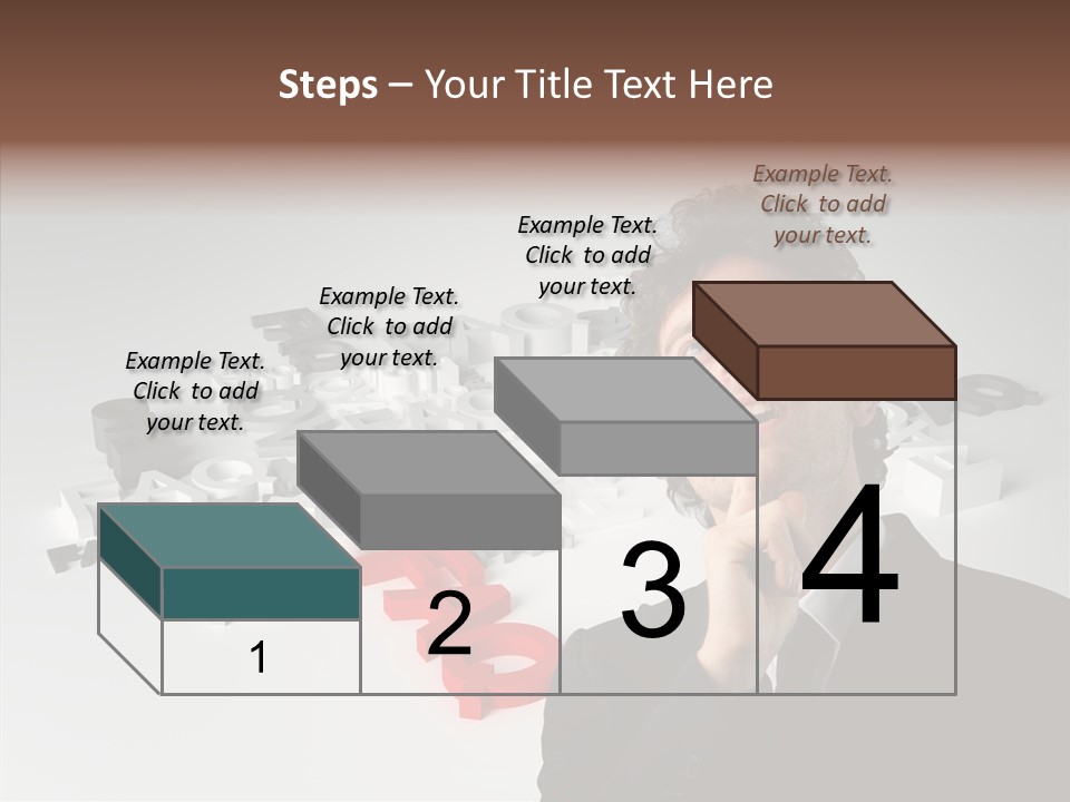 Businessman Support Forum PowerPoint Template
