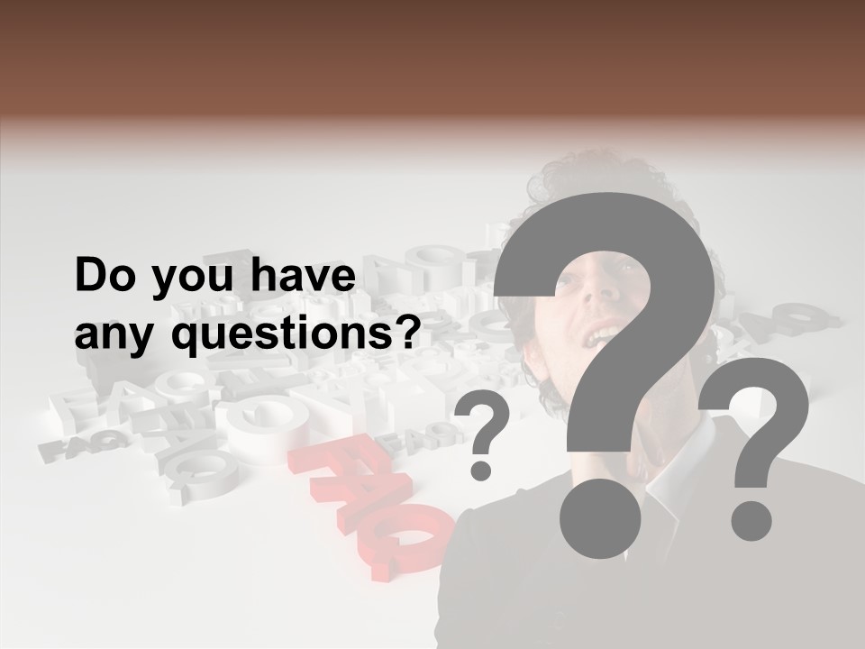 Businessman Support Forum PowerPoint Template