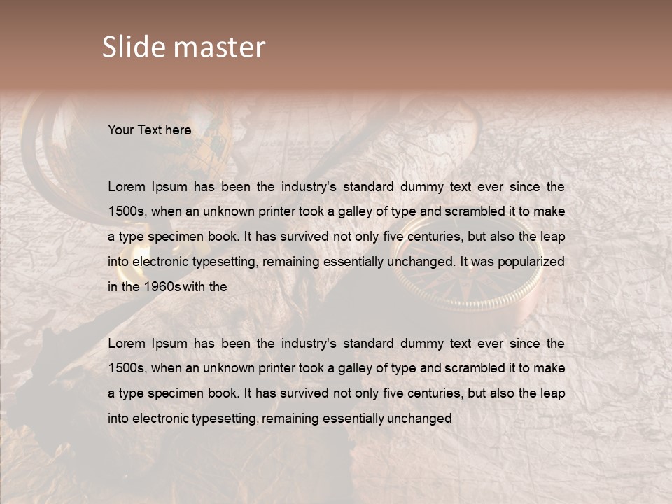 Vintage Globe Aged PowerPoint Template