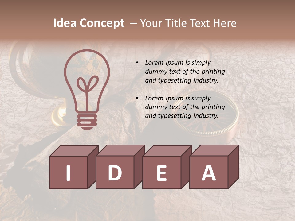 Vintage Globe Aged PowerPoint Template