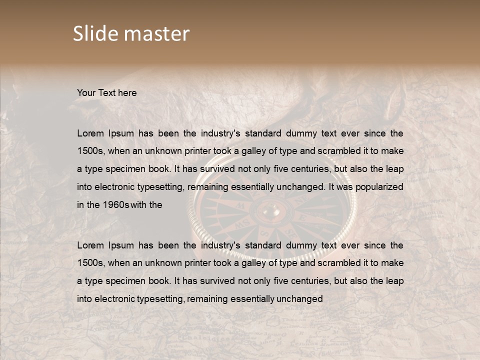 Direction Grunge Sea PowerPoint Template