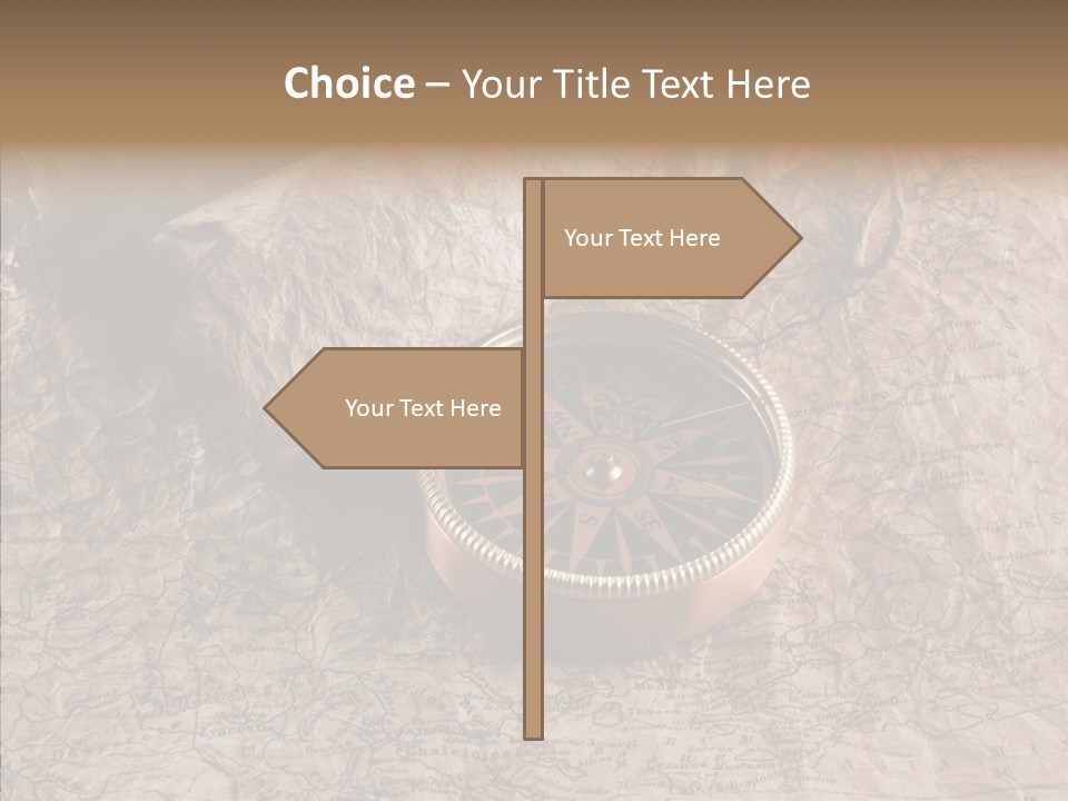 Direction Grunge Sea PowerPoint Template