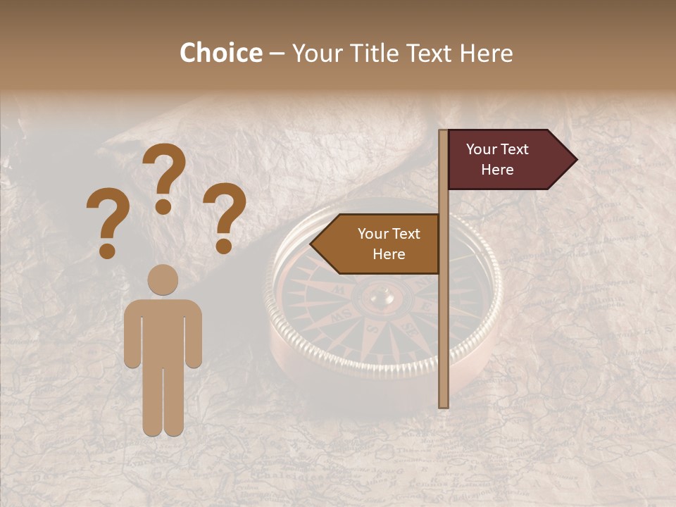 Direction Grunge Sea PowerPoint Template