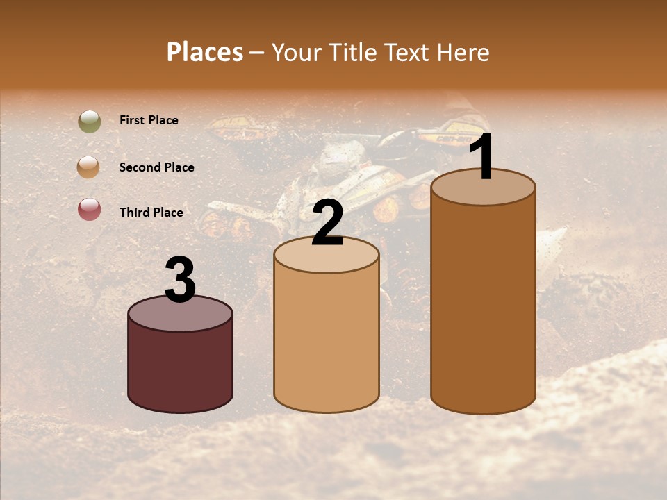 Racing Biker Mud PowerPoint Template