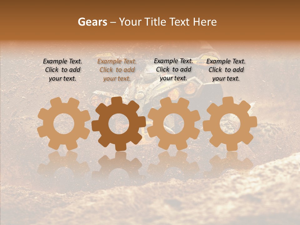 Racing Biker Mud PowerPoint Template