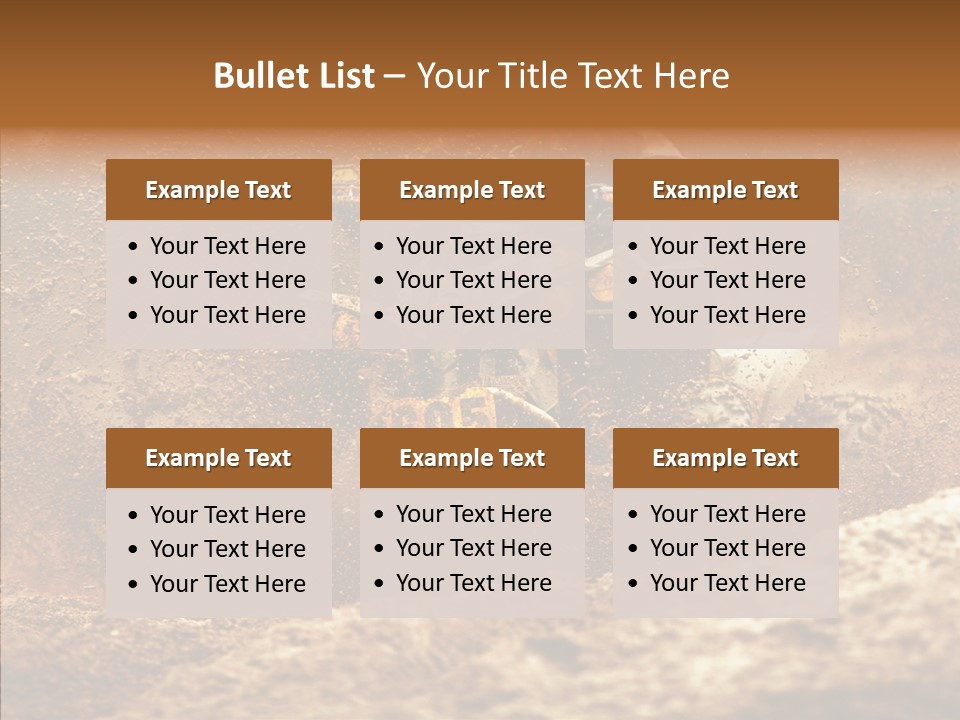 Racing Biker Mud PowerPoint Template