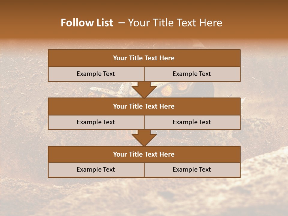 Racing Biker Mud PowerPoint Template
