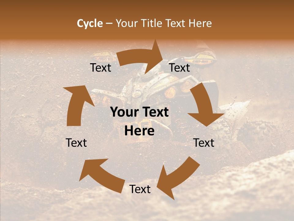 Racing Biker Mud PowerPoint Template