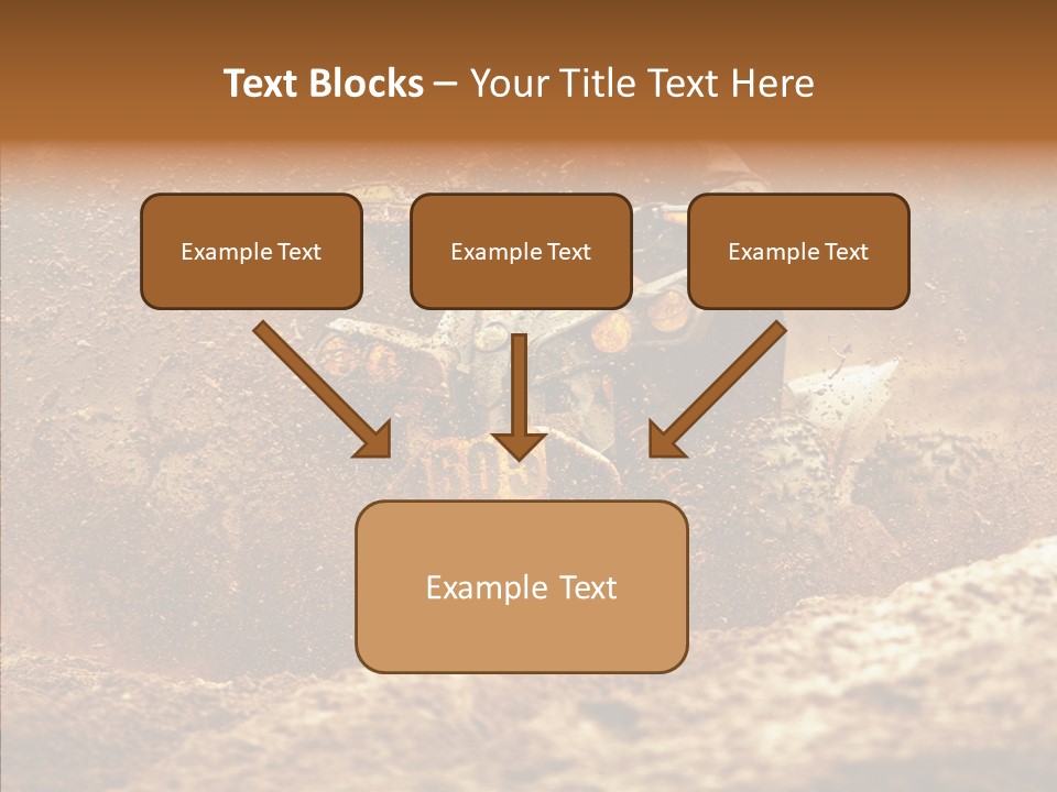 Racing Biker Mud PowerPoint Template
