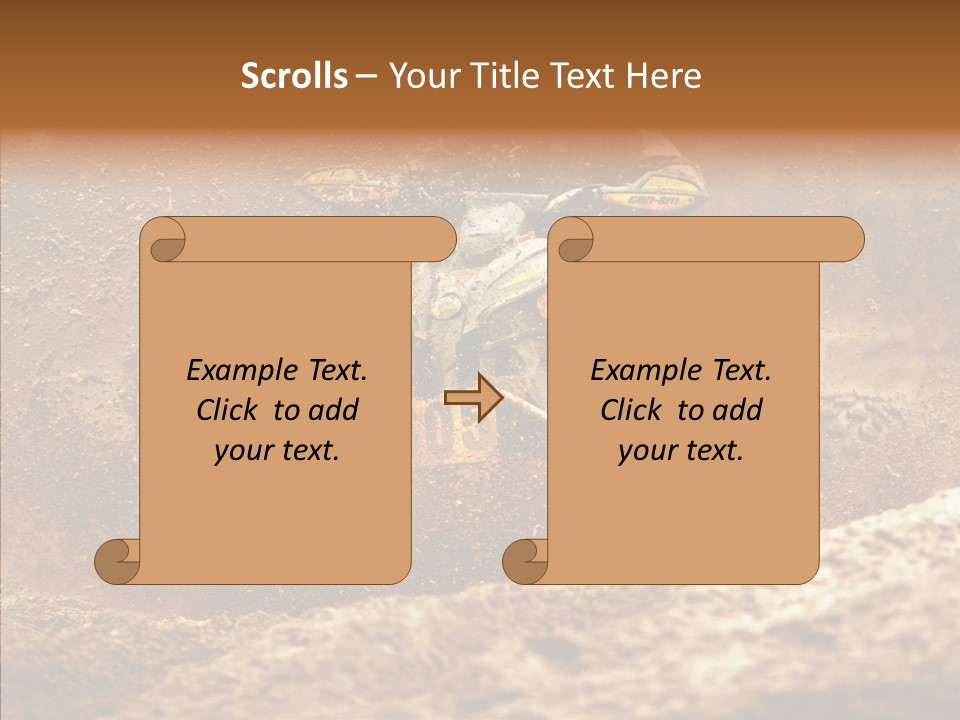 Racing Biker Mud PowerPoint Template