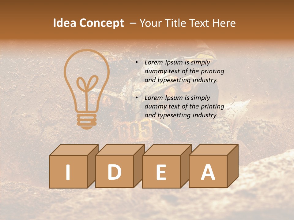 Racing Biker Mud PowerPoint Template