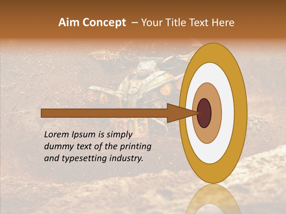 Racing Biker Mud PowerPoint Template