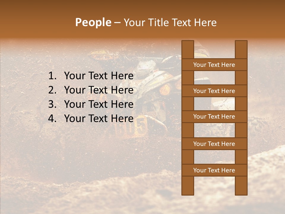Racing Biker Mud PowerPoint Template