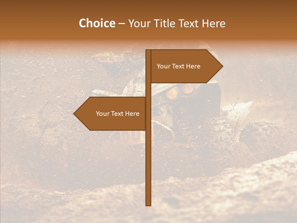 Racing Biker Mud PowerPoint Template