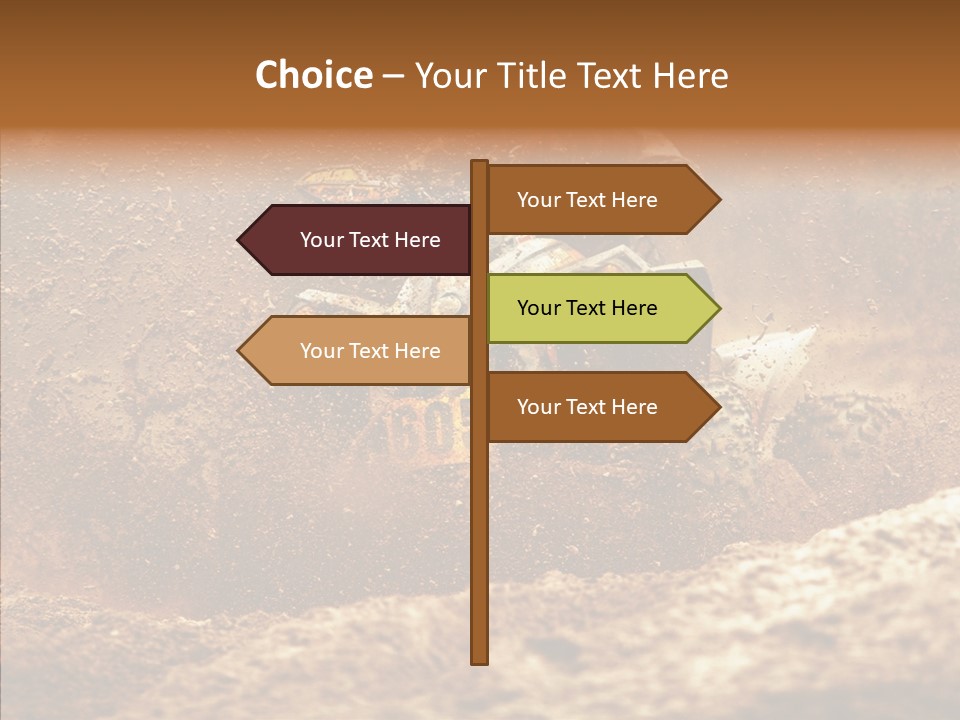 Racing Biker Mud PowerPoint Template