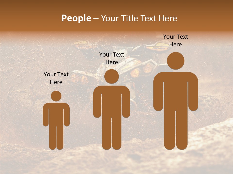 Racing Biker Mud PowerPoint Template