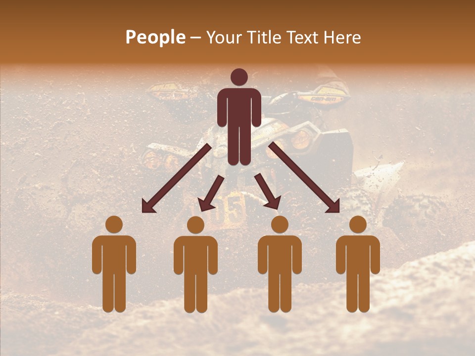 Racing Biker Mud PowerPoint Template