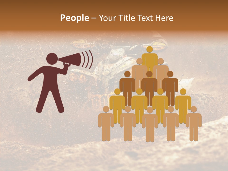Racing Biker Mud PowerPoint Template