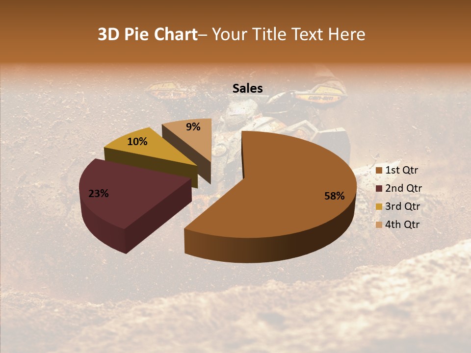 Racing Biker Mud PowerPoint Template