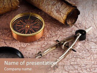 Geography Boat Art PowerPoint Template