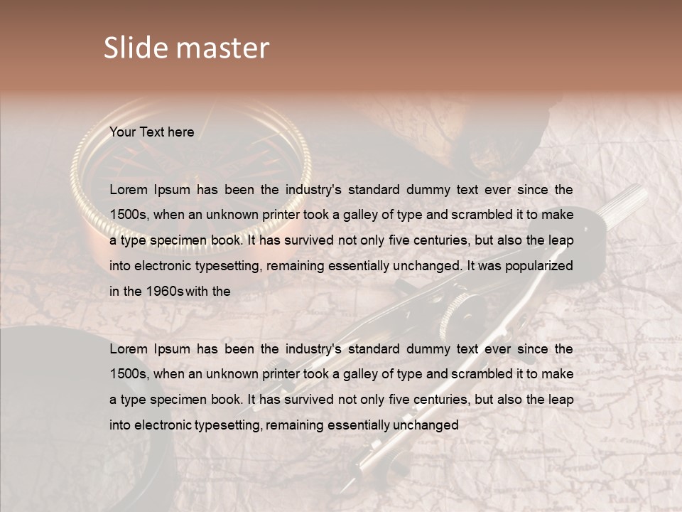 Geography Boat Art PowerPoint Template