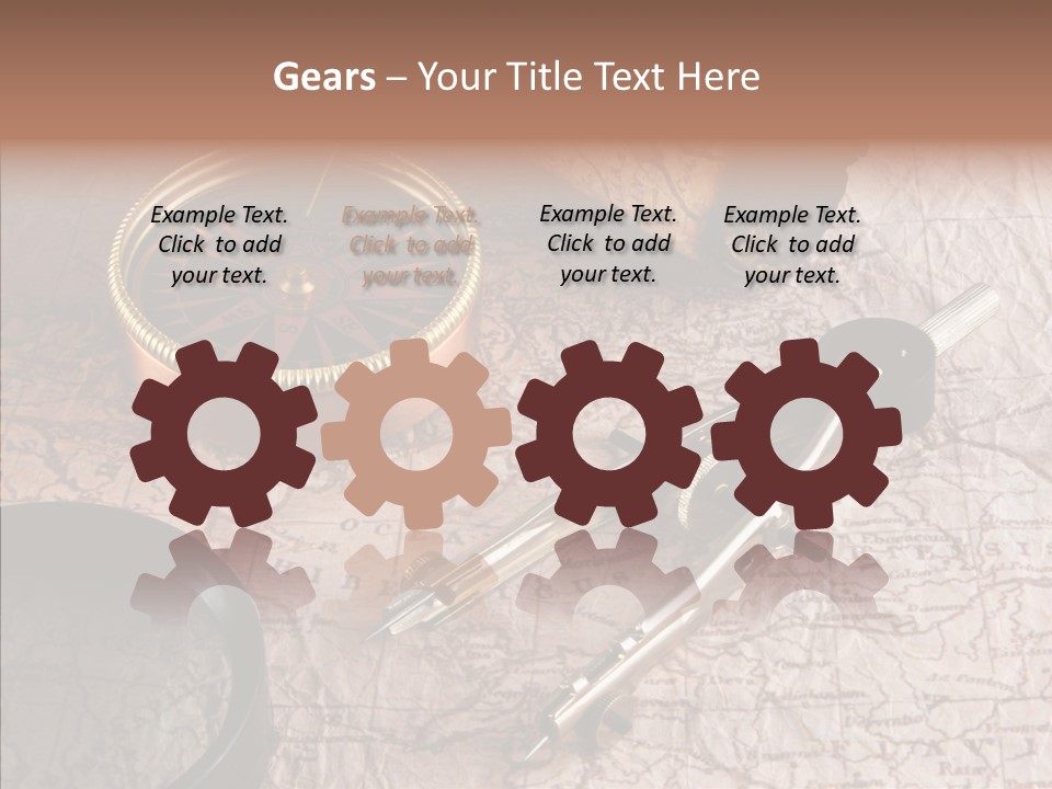 Geography Boat Art PowerPoint Template