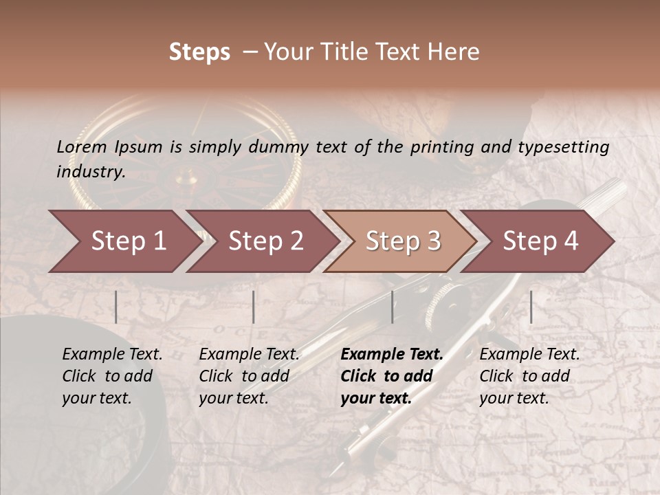 Geography Boat Art PowerPoint Template