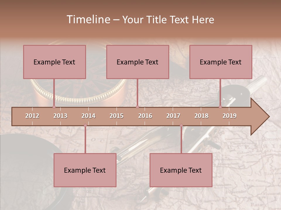 Geography Boat Art PowerPoint Template