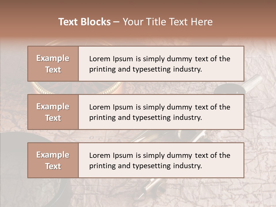 Geography Boat Art PowerPoint Template