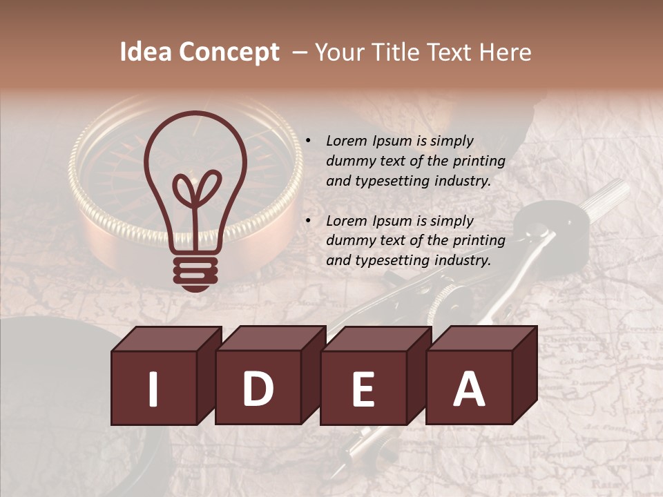 Geography Boat Art PowerPoint Template