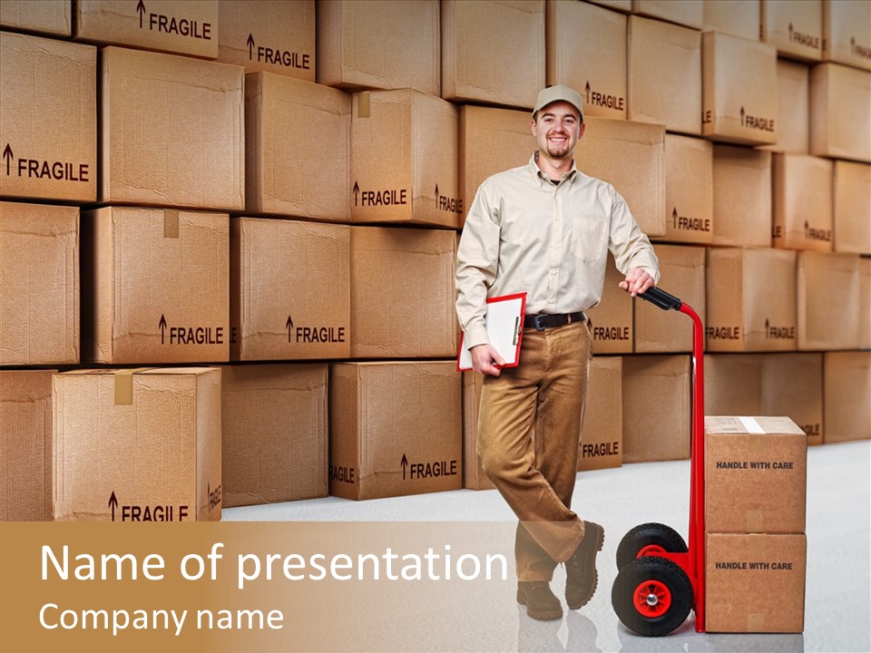 Male Cap  PowerPoint Template