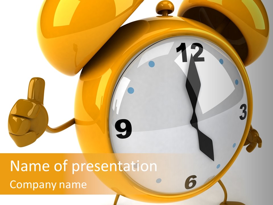Second Gold Illustration PowerPoint Template