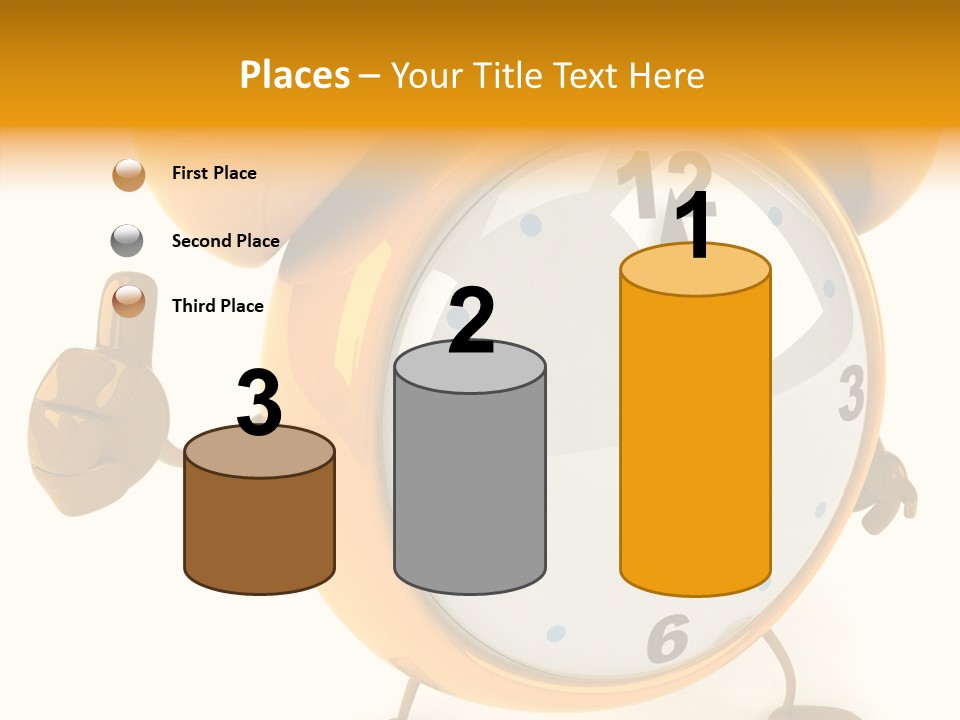 Second Gold Illustration PowerPoint Template