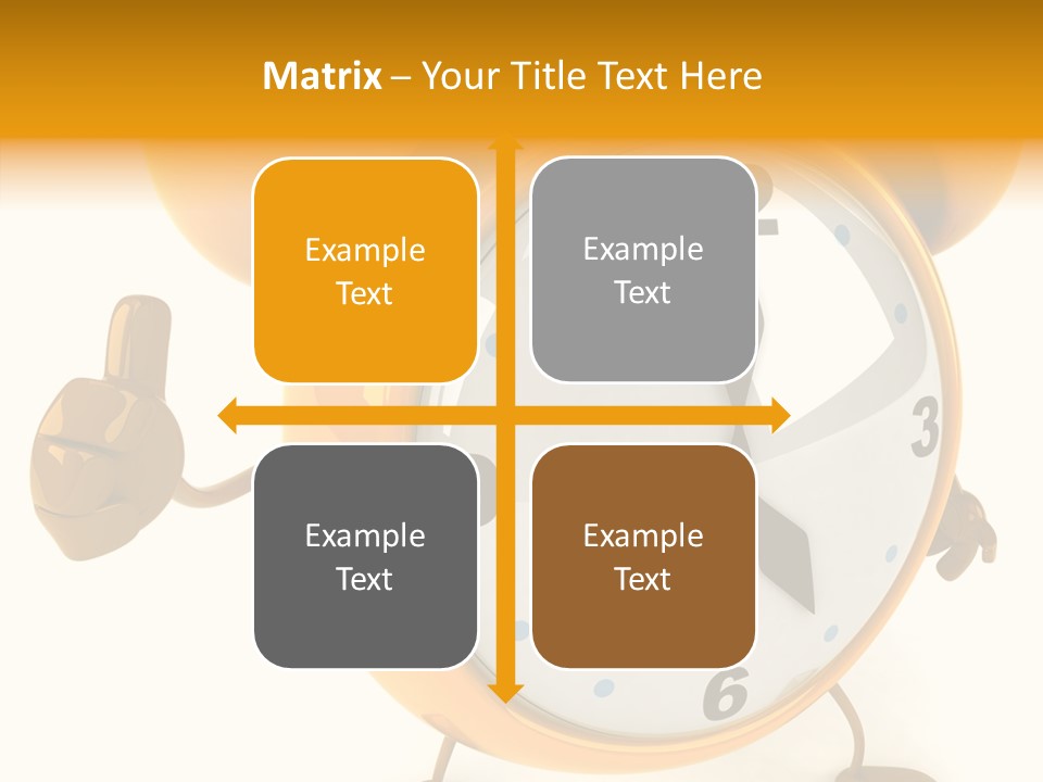 Second Gold Illustration PowerPoint Template