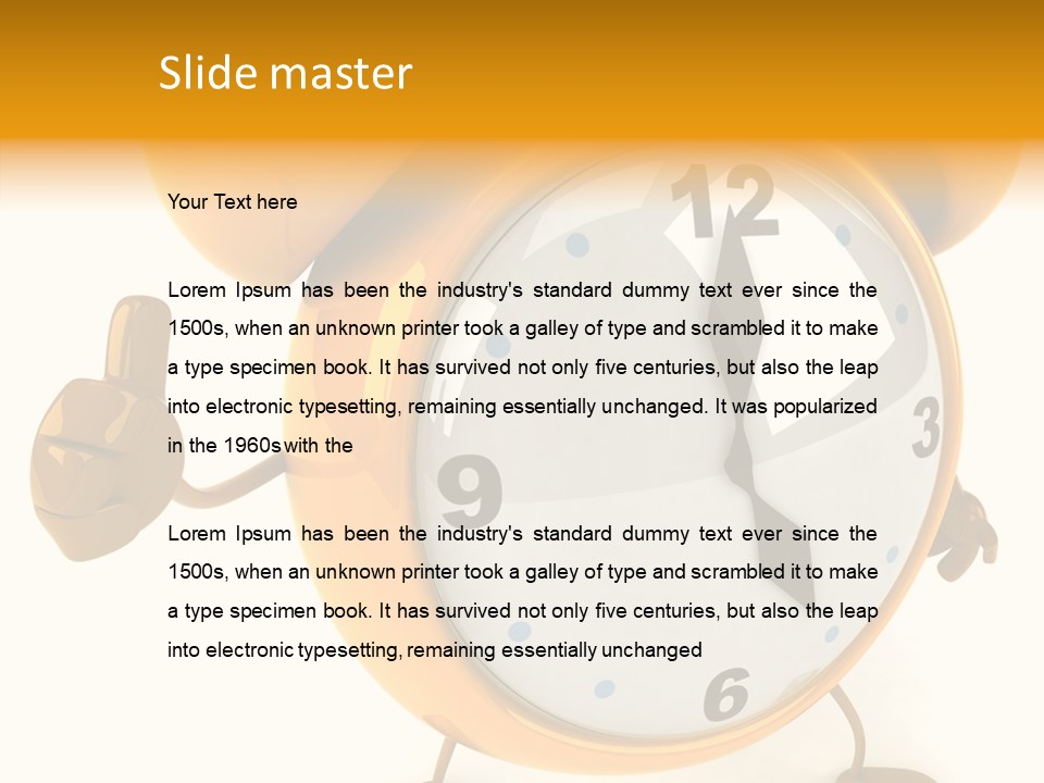 Second Gold Illustration PowerPoint Template