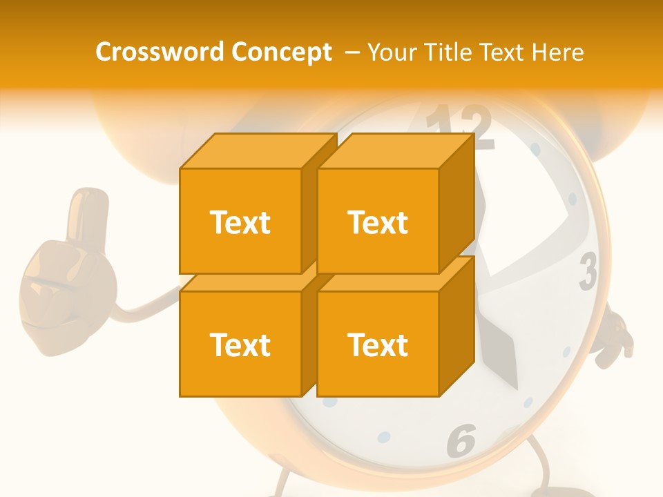 Second Gold Illustration PowerPoint Template