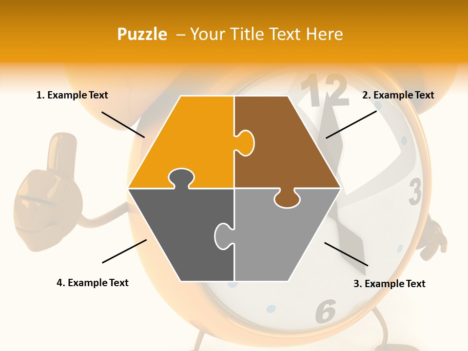 Second Gold Illustration PowerPoint Template