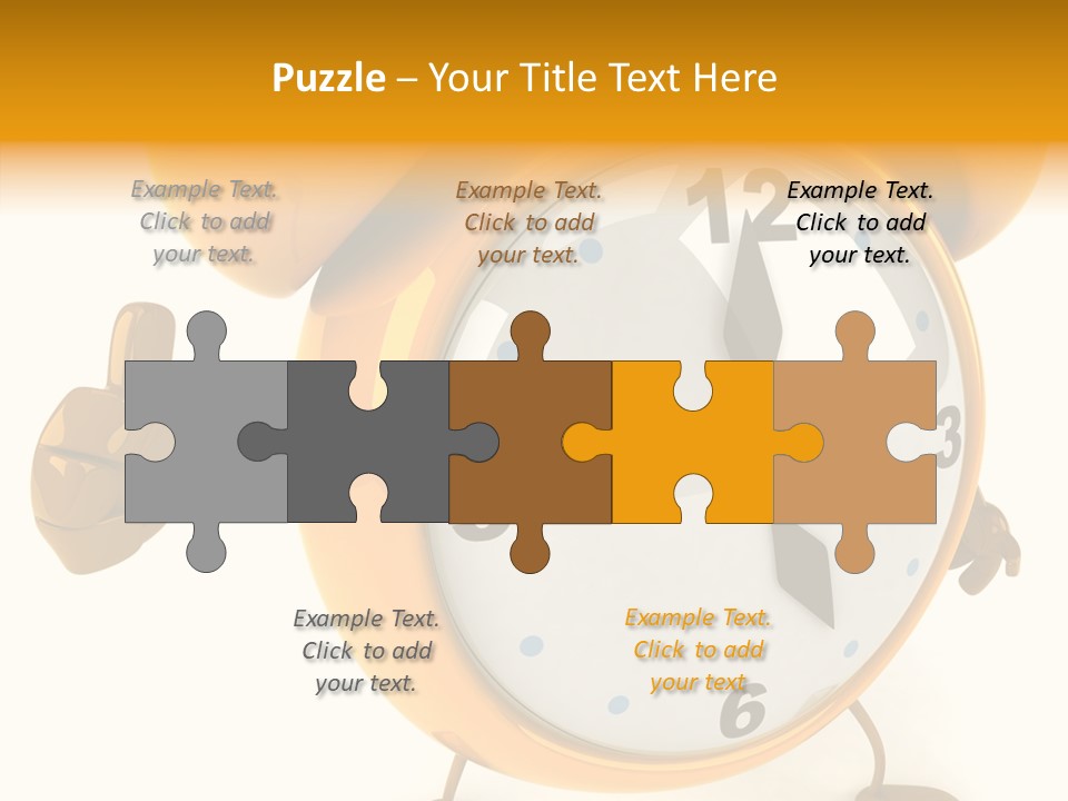 Second Gold Illustration PowerPoint Template