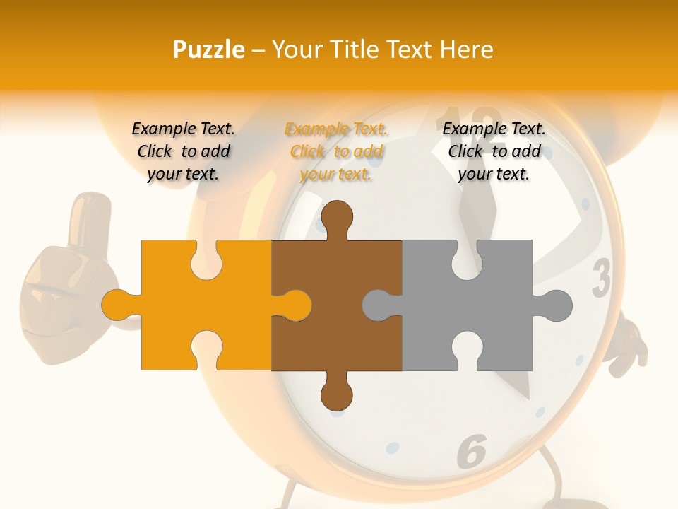 Second Gold Illustration PowerPoint Template