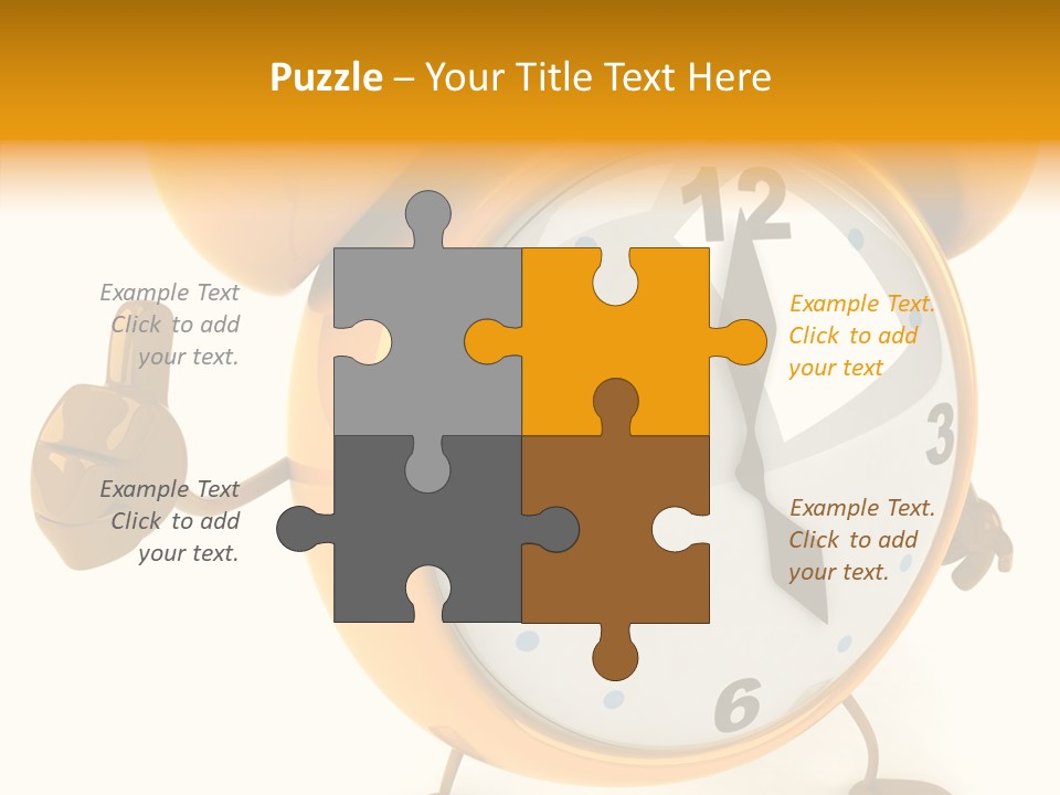 Second Gold Illustration PowerPoint Template