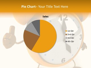 Second Gold Illustration PowerPoint Template